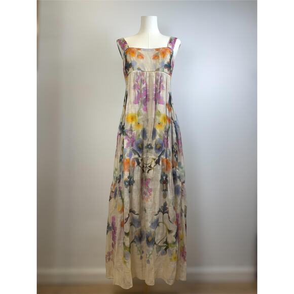 Ramie Maxi Dress Add to Hearts Marchesa Rosa SZ 4 NWT $595 - Picture 2 of 4